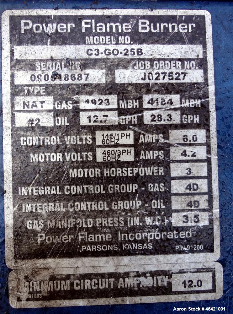 Used Superior Boiler Works Mohawk Boiler, Model 4-X-508
