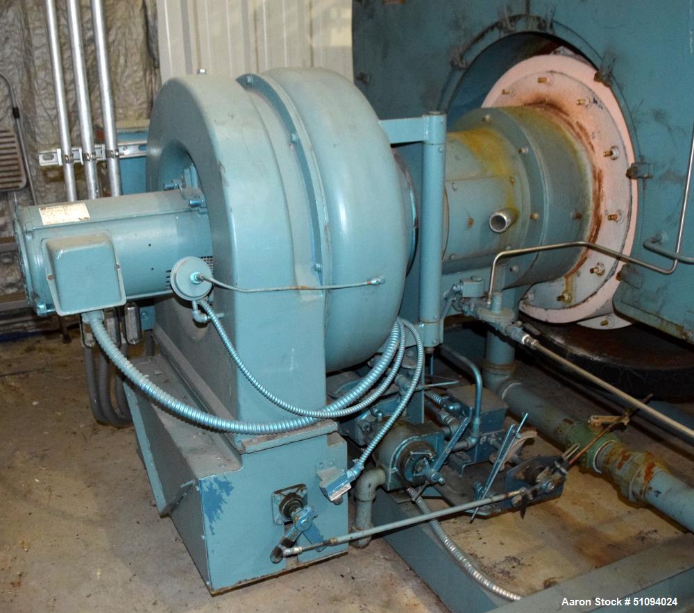 Used Superior Boiler Works Boiler, Model 8-X-1500. Steam capacity 10350 pounds an hour, heating surface 1507 square feet, 150 psi design pressure, approximate 300 HP. Includes an Industrial Combustio...