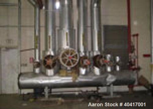 Used Superior steam boiler, 1500 hp, 150 psig, Powerflame burner, 3 pass-wet-back, natural gas and #2 oil, 51,749 lb/hr steam. Mfg 1997.