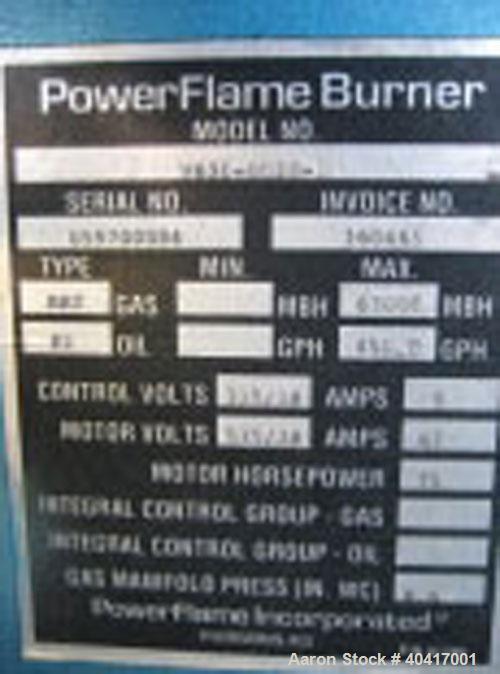 Used Superior steam boiler, 1500 hp, 150 psig, Powerflame burner, 3 pass-wet-back, natural gas and #2 oil, 51,749 lb/hr steam. Mfg 1997.