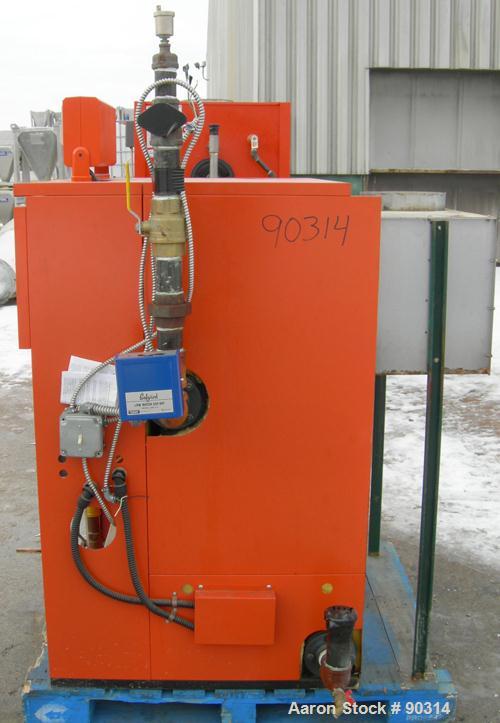 Used Viessman Atola-RS Series Natural Gas Fired Water Boiler, Model RS-8. CSA input 550 MBH, CSA output 468 MHB. 85% combustion efficiency, 99 square feet heat exchanger area. Max 60 psi.