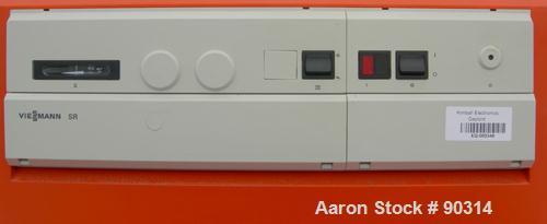 Used Viessman Atola-RS Series Natural Gas Fired Water Boiler, Model RS-8. CSA input 550 MBH, CSA output 468 MHB. 85% combustion efficiency, 99 square feet heat exchanger area. Max 60 psi.