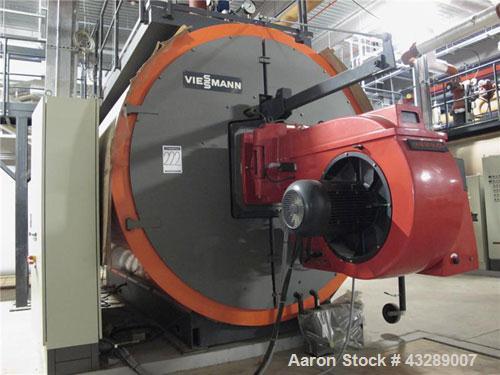 Unused- Viessman Gas Heated Hot Water Boiler, Model Turbomat 18032-16.  Capacity output 6000 kW, Weishaupt single burner type RGL 70/2-A, rating 1000-10,500 kW, gas type N, max 500 mbar, pressure min...