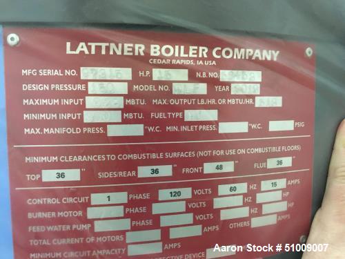 Unused- Lattner Vertical Waterleg Tubeless Boiler