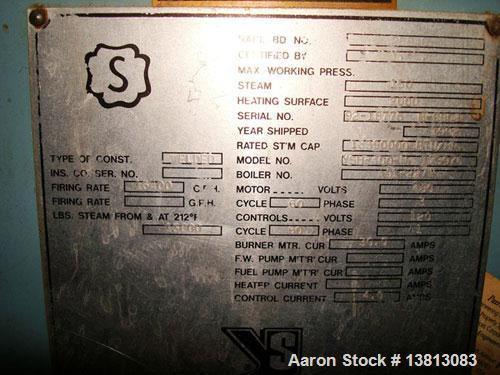 Used York Shipley 400 hp High Pressure Steam Boiler, Model YSH-400-N 175976.  13,390,000 btu/hour, 480 vac, 60 hz.  Manufactured 1992