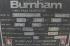 Used Burnham Corporation 3 Pass Steam Boiler, Model 3P-100-50-G-GP. Steam capacity rated 3450 LBS/HR. Max steam 150 PSI. 100 nominal boiler HP, heating surface 500 square feet. Natural gas fired with...