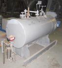 Used Cemline Horizontal Unfired Steam Generator, Model H120USG1048. Size 24 x 63. 120 gallon capacity. Rated 150 psi water and steam. Coil model 1048ASP. Base mounted.