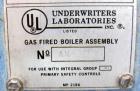 Used Kewanee Packaged Classic III Steam Boiler, Model H3S-50-G. 50 hp, mbh output 1674, 250 Square feet heating surface, 150 psig design pressure. Three pass design. Equipped with a Kewanne Forcedraf...
