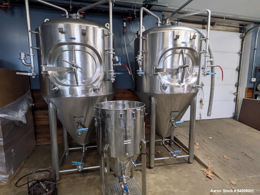 Used Allied Beverage Tanks 3.5 BBL Electric Brewhouse System with Fermenters & Brite Tanks