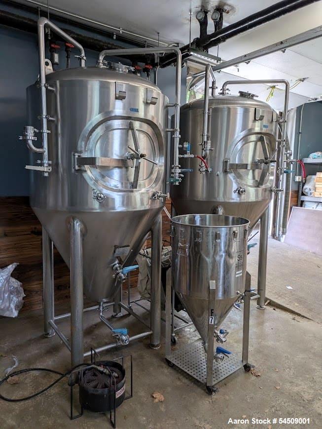 Used Allied Beverage Tanks 3.5 BBL Electric Brewhouse System with Fermenters & Brite Tanks