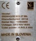 Used Prospero SK Steam Brewhouse BH3 – 7BBL/10HL, 3-Vessel System