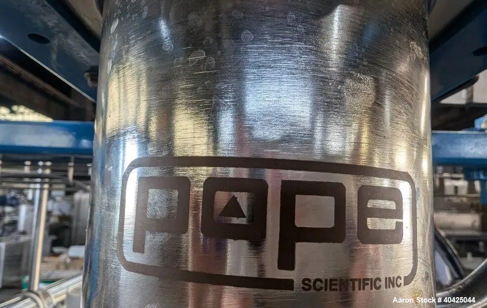 Used Pope Scientific Two-Stage 6" Wiped Film Still – Stainless Steel, Skid-Mounted