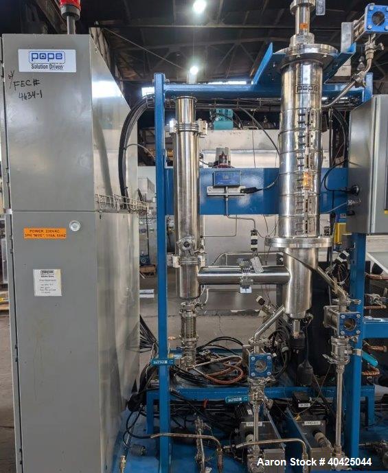 Used Pope Scientific Two-Stage 6" Wiped Film Still – Stainless Steel, Skid-Mounted