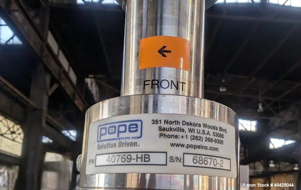 Used Pope Scientific Two-Stage 6" Wiped Film Still – Stainless Steel, Skid-Mounted