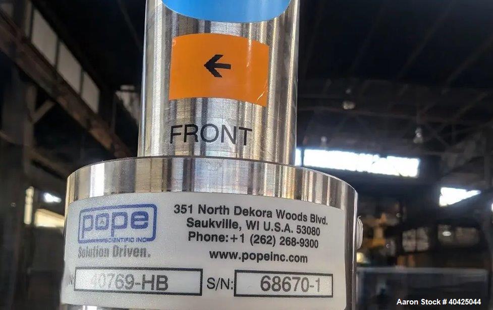 Used Pope Scientific Two-Stage 6" Wiped Film Still – Stainless Steel, Skid-Mounted