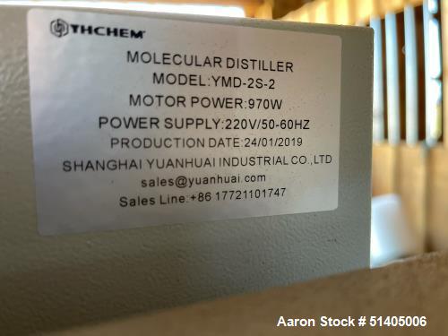 Used YHChem 7" Wiped Film Solvent Recovery System