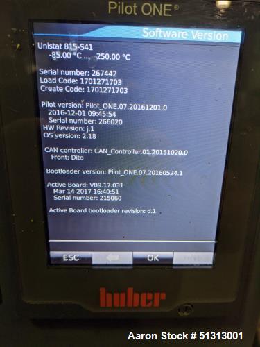 Used Huber Unistat 815 Chiller/Dynamic Temperature Control System