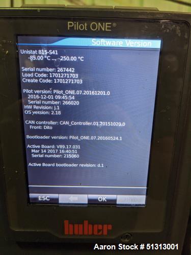 Used Huber Unistat 815 Chiller/Dynamic Temperature Control System