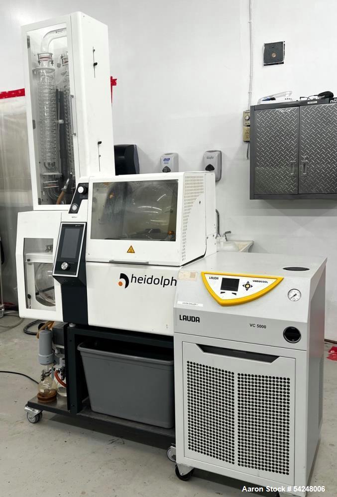 Used Heidolph 20L Hei-Vap Industrial S Rotary Evaporator System with Integrated Lauda Chiller for Efficient Large-Scale Solvent Recovery