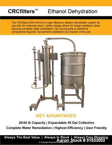 Used-CRCfilters EDH-25 High Efficiency Ethanol Dehydration System