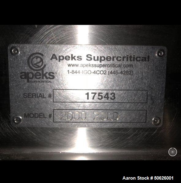 Used Apeks Supercritical Co2 Extraction Full Line with Mixer, Freezer and Evapo