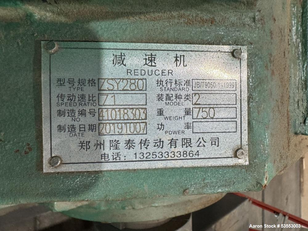 Used Twin Shaft Shredder. Feed throat approximate 22-1/4" x 39-1/4". Knife diameter approximate 10", approximate 1-1/4" thick. Driven by (2) 18.5kW, 3/60/240 Volt, 1760 rpm motor thru reducer, 71 to ...