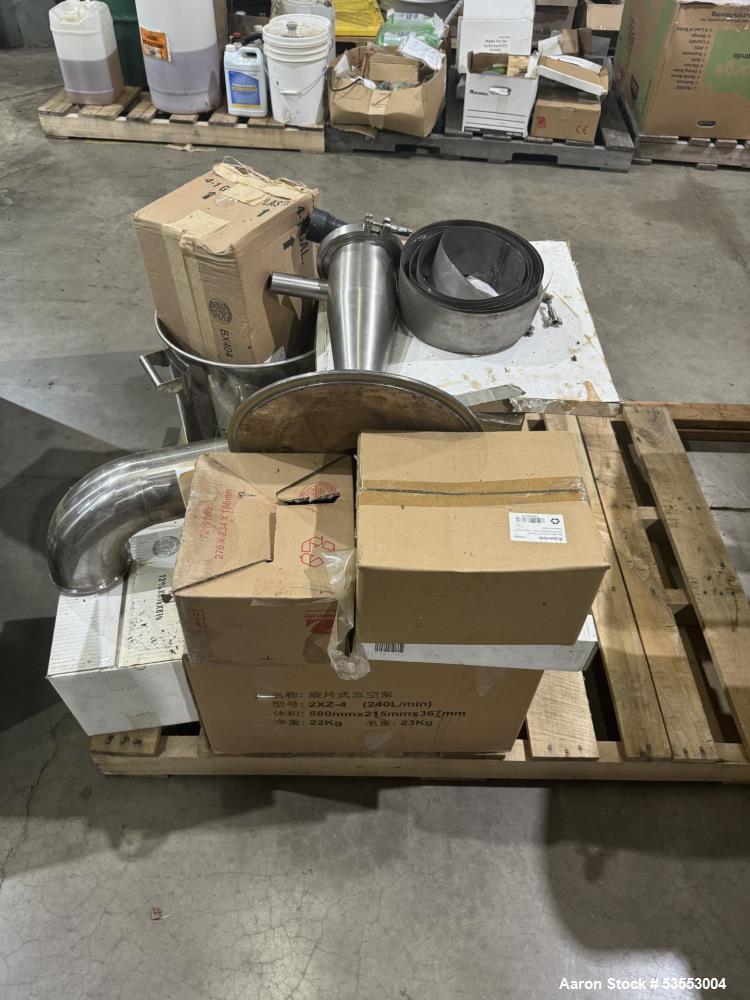 Used Gongyi Guoxin Machinery Processing System w/ Cyclone Separator, Rotary valve, Dust collector, blower.