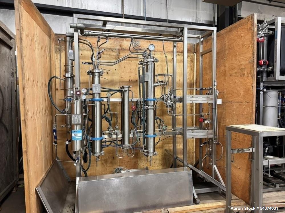 Used Vitalis R-Series CO2 Extraction System. Consisting of: Model R200H Extractor Assembly; Accumulator/Pump & Refrigeration Assembly; Hydraulic Power Unit; Control Panels; Navien Tankless Water Heat...