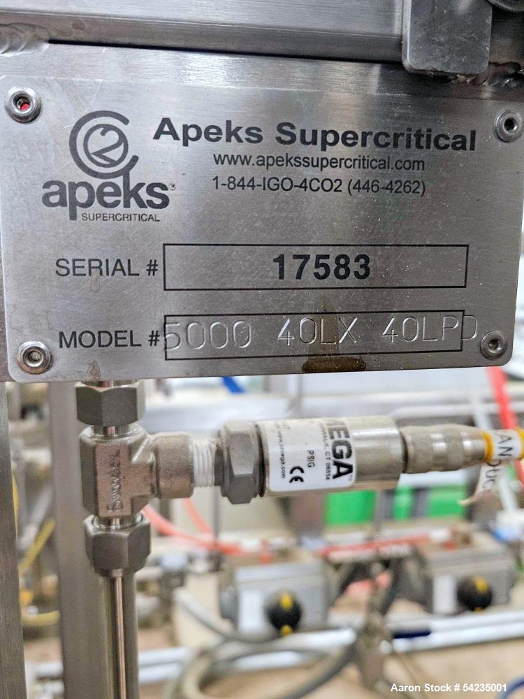 Used Apeks Force 5000-40Lx40LDP CO2 Extraction System | 80–100 lbs/Day | 5000 PSI | 304 Stainless Steel | 15 HP Compressor & Thermo Chiller | Refurbished 2019