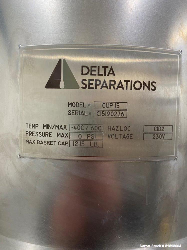 Used- Delta Separations Ethanol Extractor