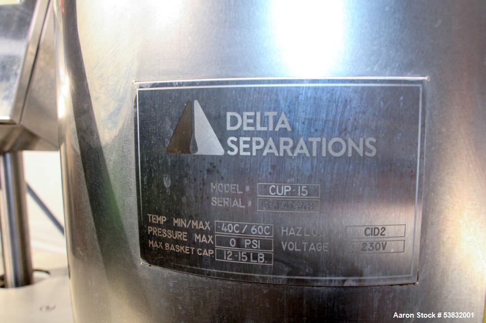 Used Delta Separations Ethanol Extraction System – Model CUP-15