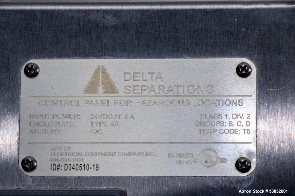 Used Delta Separations Ethanol Extraction System – Model CUP-15
