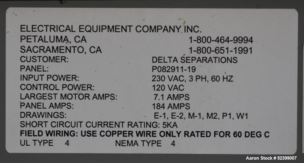 Delta Separations FFE Series Ethanol Extraction Evaporation System