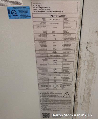 Used Delta Separations Falling Film Alcohol Evaporation System. Model FFE-45