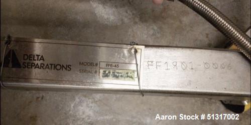 Used Delta Separations Falling Film Alcohol Evaporation System. Model FFE-45