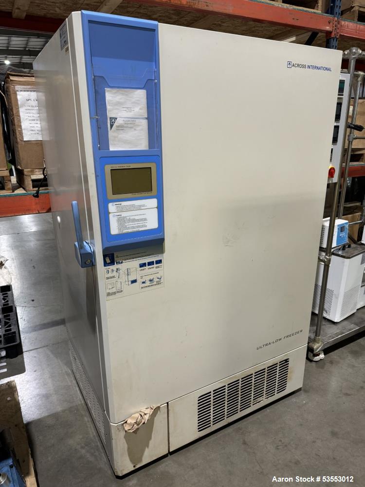 Used Across International (Ai) Ultra Low Upright Freezer, Model Glacier 35. 35 Cubic Foot Capacity. Temperature range -10 to -86 degrees C. Chamber dimensions 40.25" wide x 27.5" deep x 54.25" tall. ...