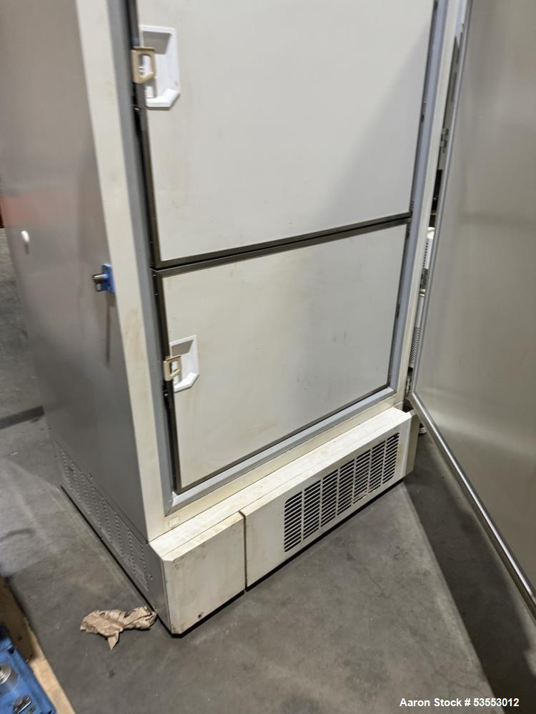 Used Across International (Ai) Ultra Low Upright Freezer, Model Glacier 35. 35 Cubic Foot Capacity. Temperature range -10 to -86 degrees C. Chamber dimensions 40.25" wide x 27.5" deep x 54.25" tall. ...