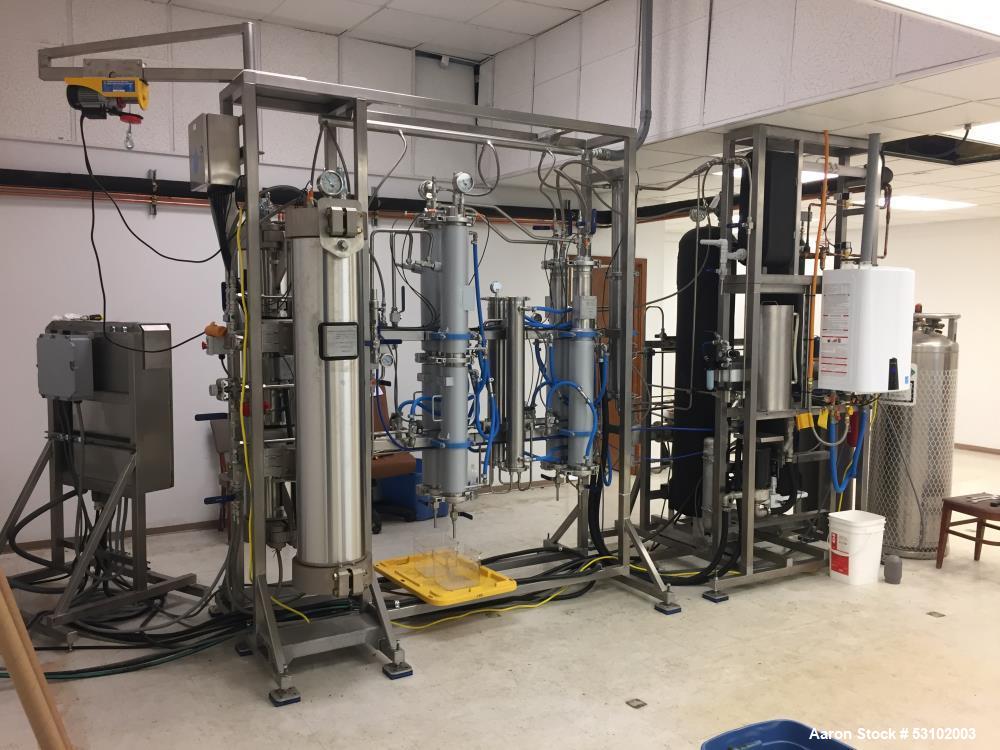 Used-Vitalis Extraction Technology Model Q90 CO2 Extraction System. 2x45L extraction vessels, accumulator skid,  Hydraulic p...