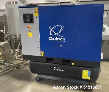 Used Quincy 120-Gallon Rotary Screw Compressor with Dryer