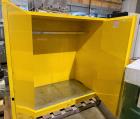 Used JustRite Flammable Liquid Storage Cabinet, Model Sure-Grip Ex. (2) 55 Gallon Drum capacity. 416 Liter capacity. Interior dimensions 56