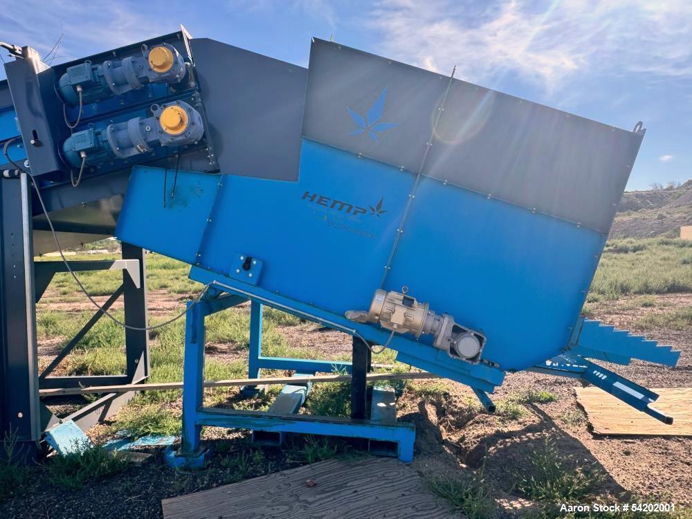 Used Hemp Processing Solutions Stationary BudRubber – 5,000 lbs/hr Capacity, Flower/Fiber Separator with Conveyor and Control Panel