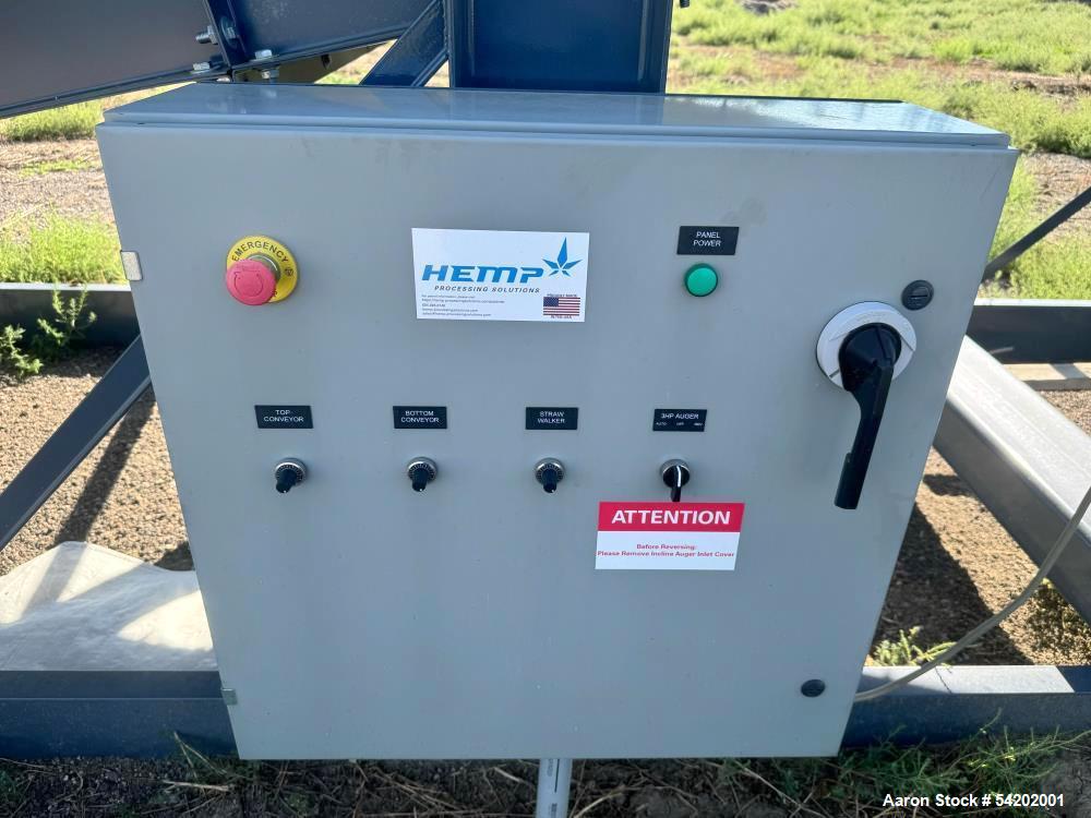 Used Hemp Processing Solutions Stationary BudRubber – 5,000 lbs/hr Capacity, Flower/Fiber Separator with Conveyor and Control Panel