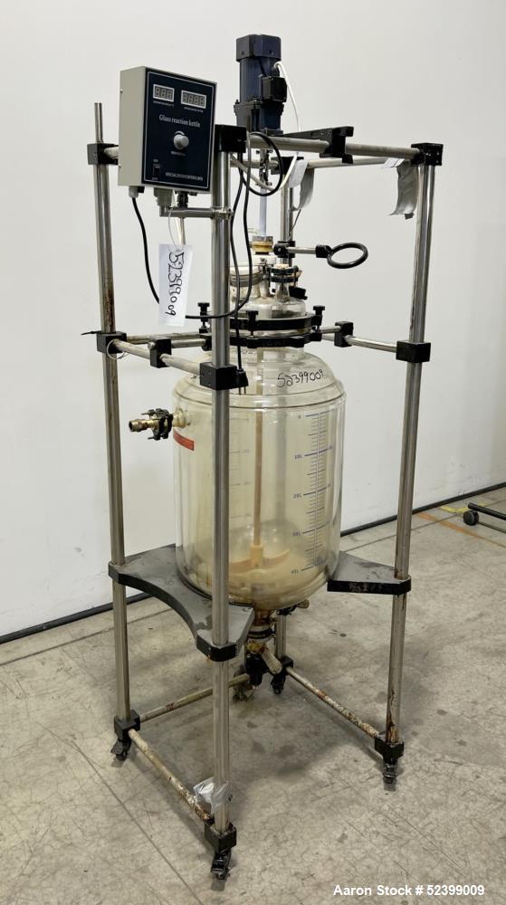 Buy Used 50L Glass Reaction Vessel – Vertical Design, 16” Diameter