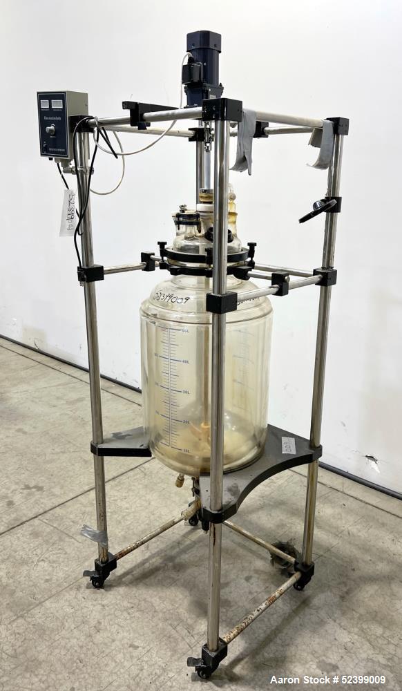 Buy Used 50L Glass Reaction Vessel – Vertical Design, 16” Diameter