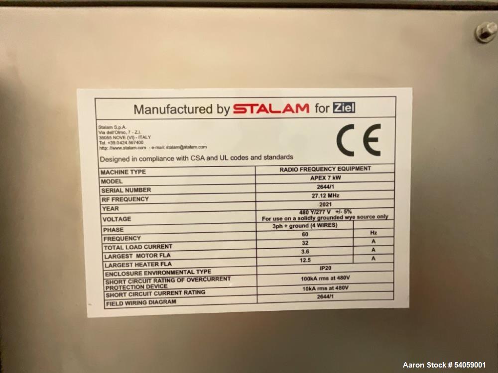 Used Stalam APEX 7 Radio Frequency Disinfection System | 45 kg/hr | 27.12 MHz | Built 2021