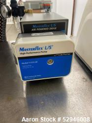 Used- Masterflex L/S High-Performance Peristaltic Pump Model# 77252-80. Includes Masterflex L/S model 7569-00 air powered dr...