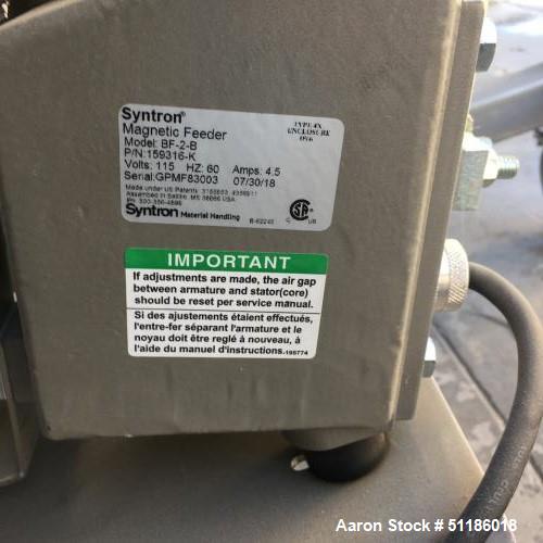 Used Syntron Material Handling Magnetic Feeder