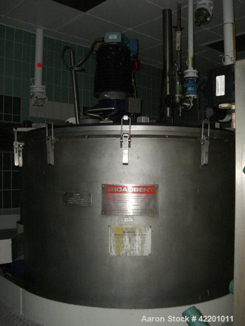 Used Broadbent 48 x 30 Basket Centrifuge, Type Series E, Hastelloy C276. Unit rated 1.2 kg/dm3 and 1050 rpm maximum speed. Unit measures approximately 1250 mm diameter x 1300 mm straight side. Unit h...