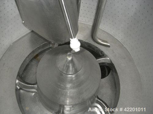 Used Broadbent 48 x 30 Basket Centrifuge, Type Series E, Hastelloy C276. Unit rated 1.2 kg/dm3 and 1050 rpm maximum speed. Unit measures approximately 1250 mm diameter x 1300 mm straight side. Unit h...