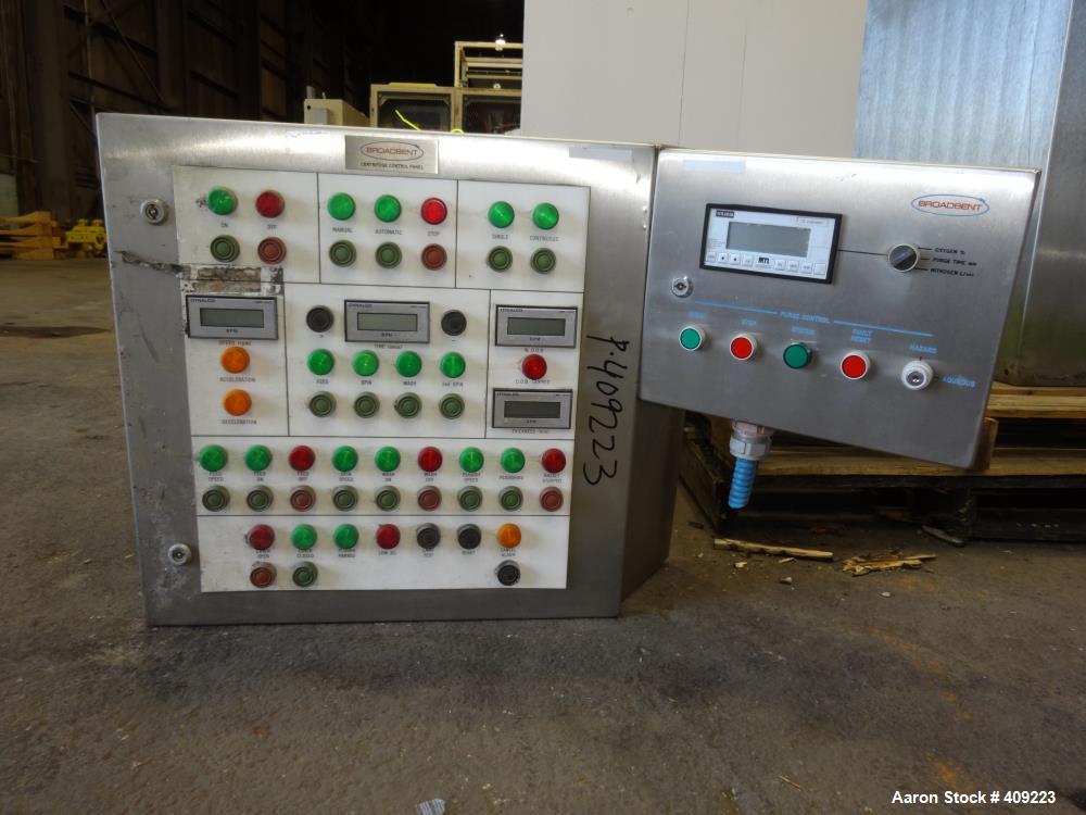 Used Broadbent 48 x 30 perforated basket centrifuge
